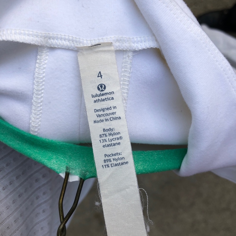 White lululemon jacket size 4